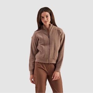 Freely Women's Cocoa Brown Full Zip XL NWT